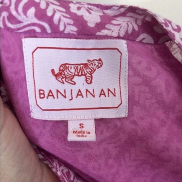 Banjanan Sachet Bazaar Maxi Dress Button Gauze Flowy Tiered Cottage Beach Small - Picture 14 of 14